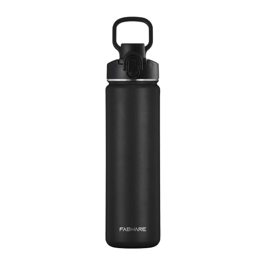 Generic 650 Ml Double Wall Insulated Stainless Steel Water Bottle With Flip Lid (Black) Generic 650 Ml Double Wall Insulated Stainless Steel Water Bottle With Flip Lid (Black)