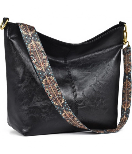 Generic Women's PU Leather Zipper Handbag (Black)
