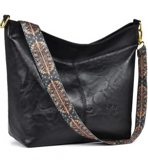 Generic Women's PU Leather Zipper Handbag (Black) Generic Women's PU Leather Zipper Handbag (Black)