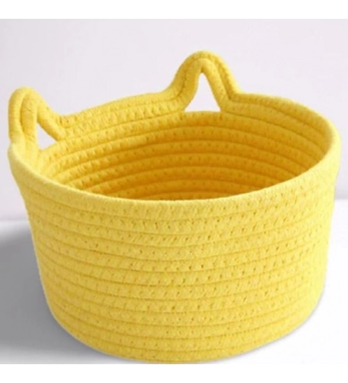 Generic Cotton Pack Of_1 Plain Cat Basket 9x5 Inch (Yellow) Generic Cotton Pack Of_1 Plain Cat Basket 9x5 Inch (Yellow)