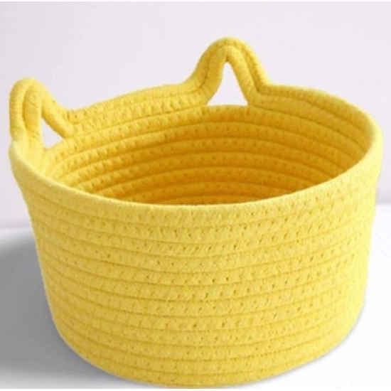 Generic Cotton Pack Of_1 Plain Cat Basket 9x5 Inch (Yellow) Generic Cotton Pack Of_1 Plain Cat Basket 9x5 Inch (Yellow)