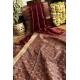 Generic Women's Tussar Silk Madhubani Saree With Unstitched Blouse 5.5Mtr (Maroon)