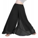 Generic Women's Pack of 1 Georgette Solid High Rise Wide Leg Flared Palazzo Pants with Elastic Waist (Black) Generic Women's Pack of 1 Georgette Solid High Rise Wide Leg Flared Palazzo Pants with Elastic Waist (Black)