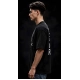 Generic Men's Cotton Blend Printed Oversized Round Neck Half Sleeve T-Shirt (Black)
