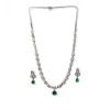 Generic Women's Brass Silver Plated Necklace set (Green) Generic Women's Brass Silver Plated Necklace set (Green)