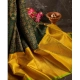 Generic Women's Soft Litchi Silk Jacquard Work Saree With Unstitched Blouse 5.5Mtr ( Mustard Yellow)
