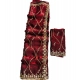 Generic Women's Slik Embellished Saree With Unstitched Blouse 5.5Mtr (Maroon)