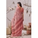 Generic Women's Faux_Linen Printed Saree With Unstitched Blouse 5.5Mtr (Mauve)