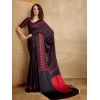 Generic Women's Satin Crepe Printed Saree With Unstitched Blouse 5.5Mtr (Black) Generic Women's Satin Crepe Printed Saree With Unstitched Blouse 5.5Mtr (Black)