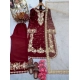 Generic Women's Silk Embroidered 3/4th Sleeve Round Kurti With Palazzo Pant and Dupatta Set (Maroon) Generic Women's Silk Embroidered 3/4th Sleeve Round Kurti With Palazzo Pant and Dupatta Set (Maroon)