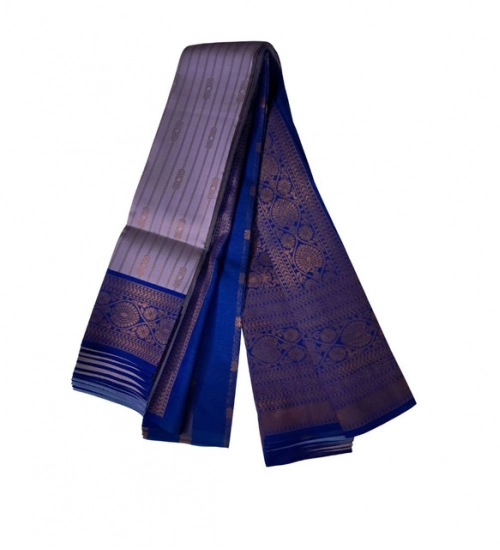 Generic Women's Soft Silk Wooven Saree With Unstitched Blouse 5.5Mtr (Dark Lavender)