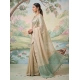 Generic Women's Tissue Silk Solid Saree With Unstitched Blouse 5.5Mtr (Beige)