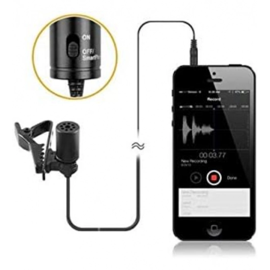 Generic Plastic BOYA BY-M1 Lavalier Condenser Microphone with 20ft Audio Cable