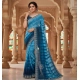 Generic Women's Georgette Striped Saree With Unstitched Blouse 5.5Mtr (Blue) Generic Women's Georgette Striped Saree With Unstitched Blouse 5.5Mtr (Blue)