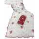 Generic Women's Star Georgette Embroidered Saree With Unstitched Blouse 5.5Mtr (White)
