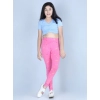 Generic Girl's Cotton Lycra Printed Elasticated Leggings (Pink) Generic Girl's Cotton Lycra Printed Elasticated Leggings (Pink)