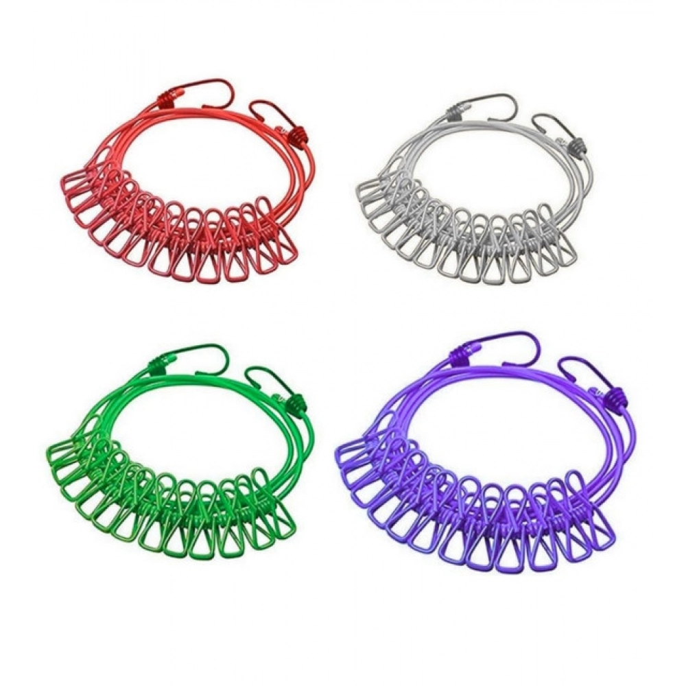 Generic Pack of 4 Nylon Cloth Drying Rope (Multicolor)