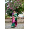 Generic Women's Katan_Silk Zari_Weaving Saree With Unstitched Blouse 5.5Mtr (Dark_Green)