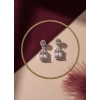 Generic Women's Brass Silver Plated Drop Earrings (Pink) Generic Women's Brass Silver Plated Drop Earrings (Pink)