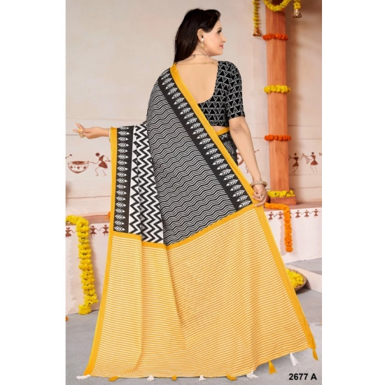 Generic Women's Soft Pure Cotton Printed Saree With Unstitched Blouse 5.5Mtr (Multicolor) Generic Women's Soft Pure Cotton Printed Saree With Unstitched Blouse 5.5Mtr (Multicolor)