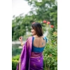 Generic Women's Katan_Silk Zari_Weaving Saree With Unstitched Blouse 5.5Mtr (Purple)