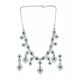 Generic Women's Brass Silver Plated Necklace set (Green) Generic Women's Brass Silver Plated Necklace set (Green)