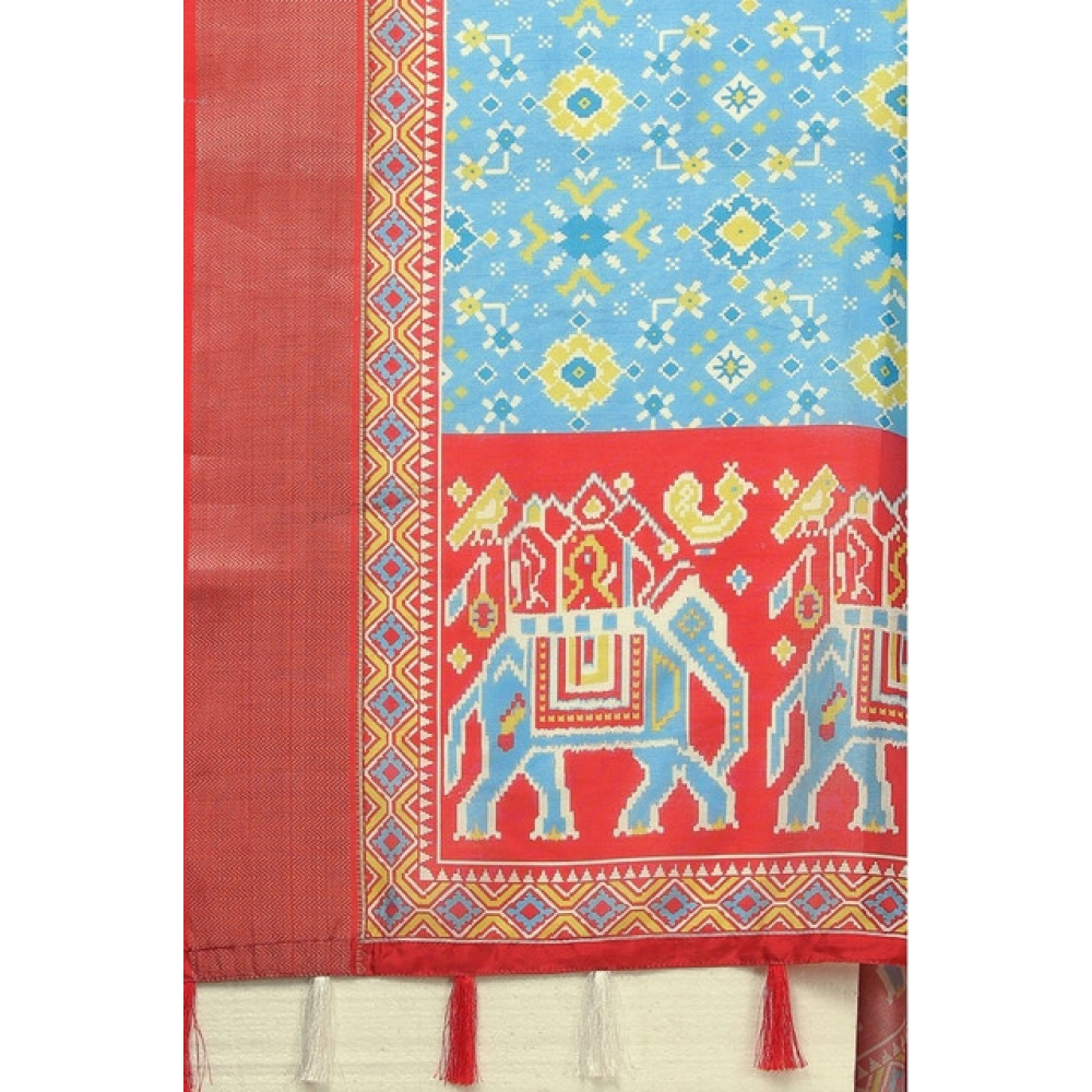 Generic Women's Cotton Silk Printed Saree With Unstitched Blouse 5.5Mtr (Rama) Generic Women's Cotton Silk Printed Saree With Unstitched Blouse 5.5Mtr (Rama)