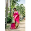 Generic Women's Katan_Silk Zari_Weaving Saree With Unstitched Blouse 5.5Mtr (Pink)