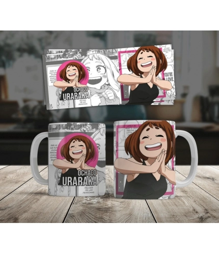 Generic Anime Ochaco Uraraka Ceramic Printed Coffee Mug (White)