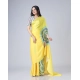 Generic Women's Soft Crepe Silk Printed Ready To Wear Saree With Unstitched Blouse 5.5Mtr (Yellow)
