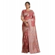 Generic Women's Linen Cotton Printed Saree With Unstitched Blouse 5.5Mtr (Pink) Generic Women's Linen Cotton Printed Saree With Unstitched Blouse 5.5Mtr (Pink)