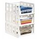 Generic Pack of 1 Plastic Foldable Stackable Storage Organizer (White) Generic Pack of 1 Plastic Foldable Stackable Storage Organizer (White)