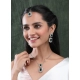 Generic Women's Brass Silver Plated Pendant Set (Green) Generic Women's Brass Silver Plated Pendant Set (Green)