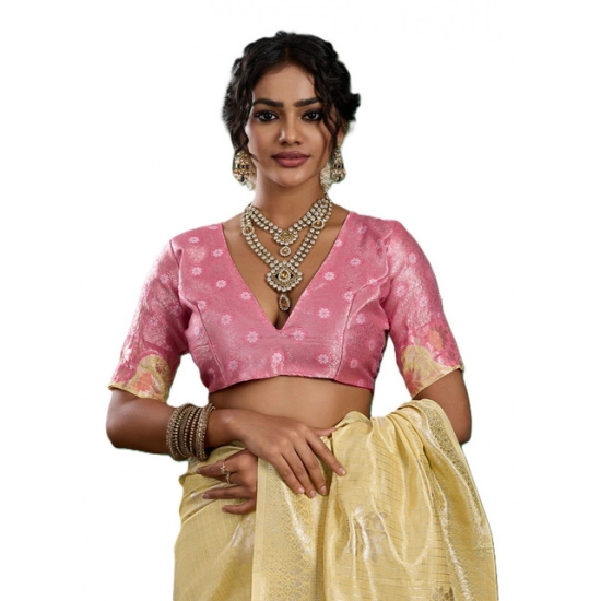Generic Women's Linen Cotton Printed Saree With Unstitched Blouse 5.5Mtr (Yellow ) Generic Women's Linen Cotton Printed Saree With Unstitched Blouse 5.5Mtr (Yellow )