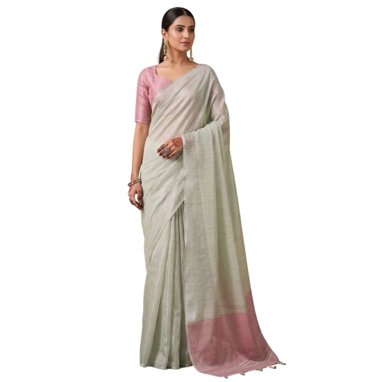 Generic Women's Tissue Silk Solid Saree With Unstitched Blouse 5.5Mtr (Silver) Generic Women's Tissue Silk Solid Saree With Unstitched Blouse 5.5Mtr (Silver)