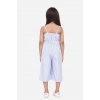 Generic Girl's Polyester Cotton Blend Striped Sleeveless Jumpsuit (Light Blue) Generic Girl's Polyester Cotton Blend Striped Sleeveless Jumpsuit (Light Blue)