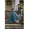 Generic Women's Silk_Blend Butti Pattern Saree With Unstitched Blouse 5.5Mtr (Teal)