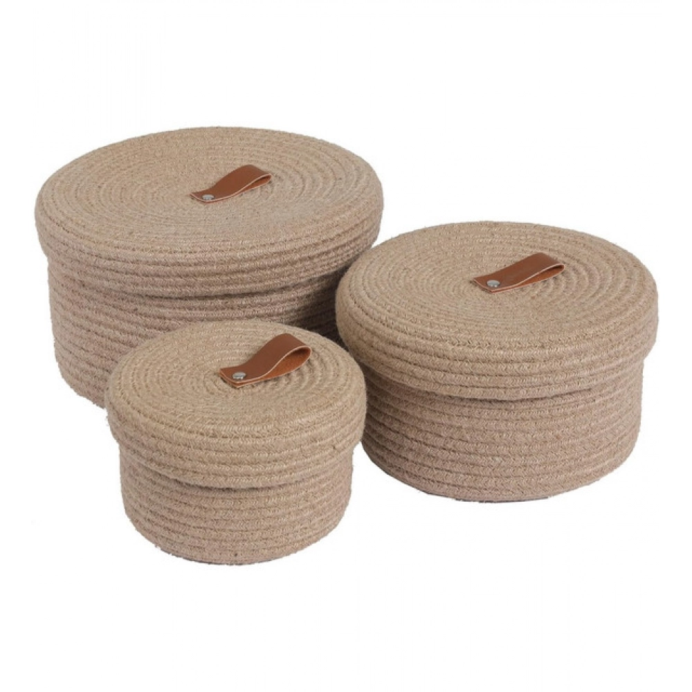 Generic Cotton 3 Pcs Set Roti Box Storage Basket With Lid (Beige) Generic Cotton 3 Pcs Set Roti Box Storage Basket With Lid (Beige)