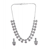 Generic Women's Brass Silver Plated Necklace set (White) Generic Women's Brass Silver Plated Necklace set (White)