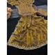 Generic Women's Slik Embellished Saree With Unstitched Blouse 5.5Mtr (Mustard-Yellow)