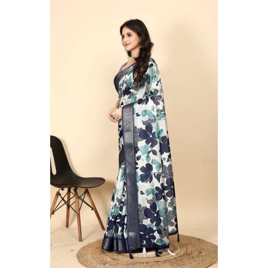 Generic Women's Cotton Silk Floral Printed Saree With Unstitched Blouse 5.5Mtr (Multicolor) Generic Women's Cotton Silk Floral Printed Saree With Unstitched Blouse 5.5Mtr (Multicolor)