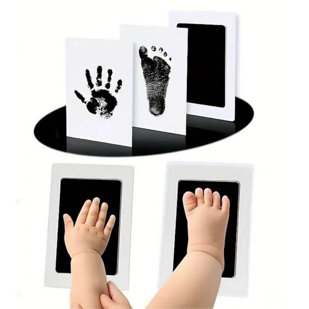Generic Pack of 2 Baby Hand and Footprint (White)