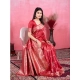 Generic Women's Banarasi Silk Printed Saree With Unstitched Blouse 5.5Mtr (Red) Generic Women's Banarasi Silk Printed Saree With Unstitched Blouse 5.5Mtr (Red)