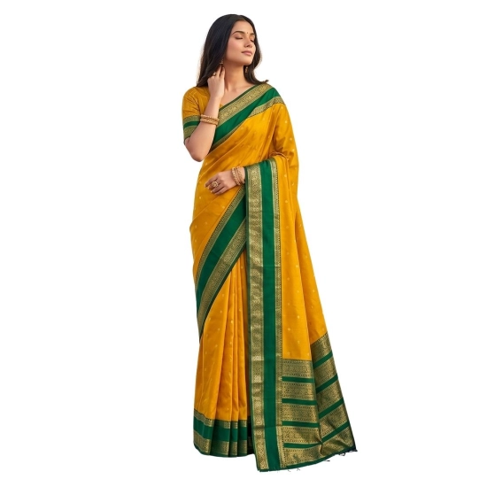 Generic Women's Silk Blend Printed Saree With Unstitched Blouse 5.5Mtr (Yellow-Green) Generic Women's Silk Blend Printed Saree With Unstitched Blouse 5.5Mtr (Yellow-Green)