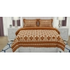 Generic Fleece Geometric Double Polar Warm Bedsheet with 2 Pillow Cover (Orange)
