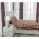 Generic Fleece Geometric Double Polar Warm Bedsheet with 2 Pillow Cover (Brown)