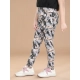 Generic Girl's Cotton Lycra Floral Elasticated Jeggings (Multicolor)