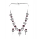 Generic Women's Brass Silver Plated Necklace set (Red) Generic Women's Brass Silver Plated Necklace set (Red)