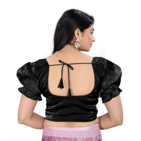 Generic Women's Jimmy Solid Designer Neck Elastic Sleeve Readymade Blouse (Black 38 , Alterable up to 42)-PID65827 Generic Women's Jimmy Solid Designer Neck Elastic Sleeve Readymade Blouse (Black 38 , Alterable up to 42)-PID65827