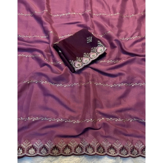 Generic Women's Georgette Embroidered Saree With Unstitched Blouse 5.5Mtr (Pink) Generic Women's Georgette Embroidered Saree With Unstitched Blouse 5.5Mtr (Pink)